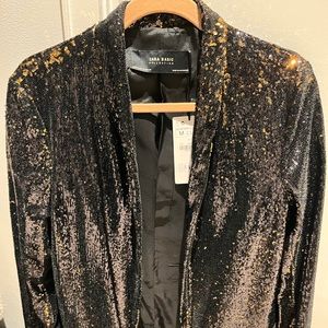 Zara sequin blazer NWT